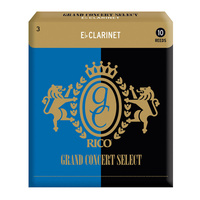 Rico Grand Concert Select , Eb Clarinet Reeds, Strength 3.0, 10-pack
