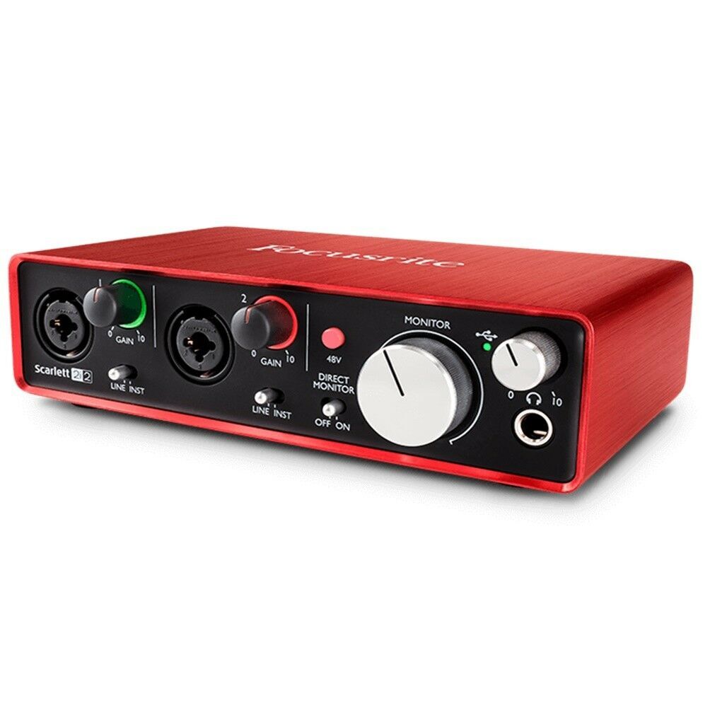 Focusrite Scarlett 2i2 Studio Audio Interface (2nd Gen) Recording Pack ...