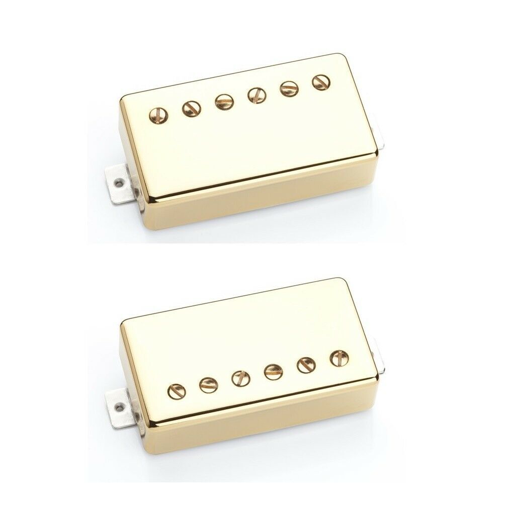 Seymour Duncan Sh 4 Jb Sh 2 Jazz Humbucker Pickup Set Gold Covers