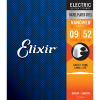 Elixir 12007 Nanoweb  Electric Guitar Strings - .009-.052 Super Light 7-string