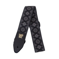 Ernie Ball Regal Black Jacquard Strap Polypro Guitar Strap Super Long , 4093 