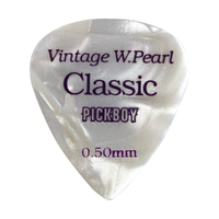 Pickboy Guitar Pick – Vintage White Pearl ( 12 pack ) 0.50