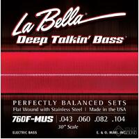 La Bella 760F-MUS Deep Talkin' Bass Flats For Mustang Basses Open Pack
