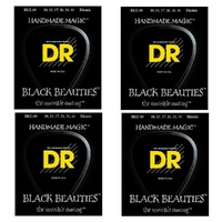 DR Strings Black Beauties Coated Electric Guitar Strings 10 - 46  4 SETS