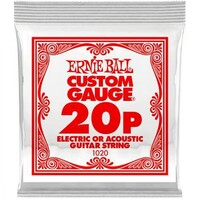 Ernie Ball Nickel Plain Eelectric/Acoustic Single Guitar String .020 Gauge 