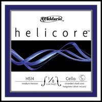 D'Addario Helicore Cello Single C String, 1/8  Scale, Medium  Tension H514