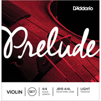 D'Addario Prelude Violin String Set, 4/4 Scale, Light Tension