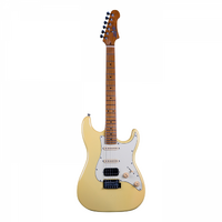 Jet JS-400-SFG HSS Electric Guitar - Vintage Yellow  - Roasted Maple Neck