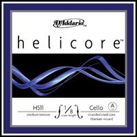 D'Addario Helicore Cello Single A String 1/8 Scale Medium Tension H511