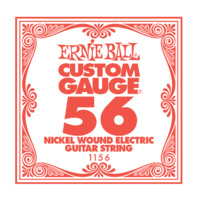 1 x Ernie Ball Nickel Wound Single Electric Guitar String .056 Gauge PO1156