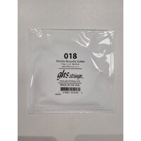 GHS Single String For Acoustic and Electric Guitar .018