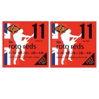 2 sets Rotosound R11 Handmade Roto Reds Electric Guitar Strings Medium 11 - 48