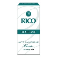 Rico Reserve Classic Alto Saxophone Reeds, Strength 3.0+  25-pack 25 Reeds 