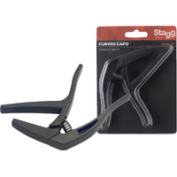 Stagg SCPX-CU BK Curved "trigger" capo for acoustic / electric guitar - Black