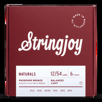 Stringjoy Naturals | ( 12 - 54 ) Phosphor Bronze Acoustic Guitar Strings