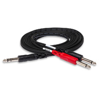 Hosa STP203 1/4″ TRS to Dual 1/4″ TS Insert Cable (3m)