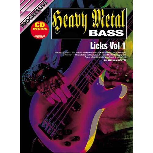 Progressive Heavy Metal Bass Licks Volume 1 Book/CD