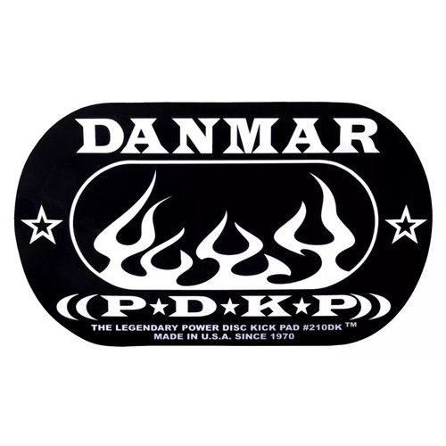 Danmar 210DKF  Bass Drum Double  Bass Drum Patch - Flames