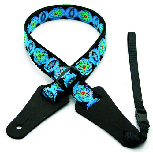 DSL Ukulele Strap 25UKPOLY-BLUE-EYE 1 inch wide