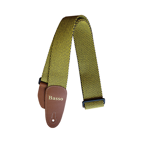 Basso Guitar Strap – Cotton Tweed Yellow