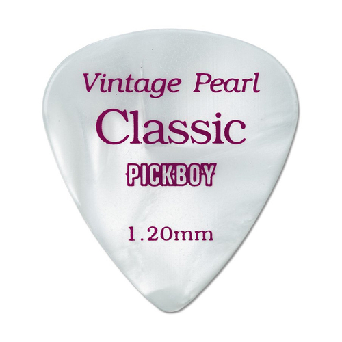 Pickboy Guitar Pick – Vintage White Pearl ( 12 pack ) 1.20