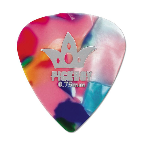 Pickboy Guitar Pick – Celluloid Multi-Colour ( 12 Pack ) 0.75 mm