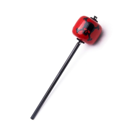 Danmar 778 Wooden RED - BLACK  Skull Bass Drum Beater