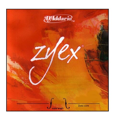 D'Addario Zyex Violin Single Silver D String, 4/4 Scale, Heavy Tension