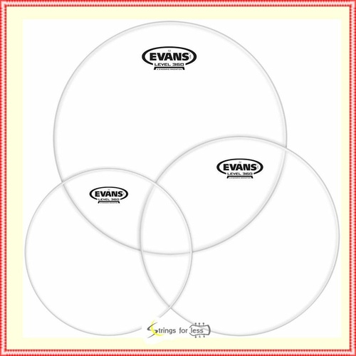  Evans heads  G2 Clear Drumhead Pack Rock - 10/12/16 Tom Head Pack