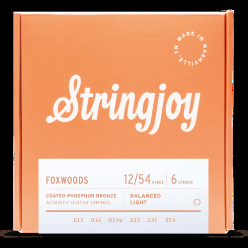 Stringjoy Foxwoods (12-54) Coated Phosphor Bronze Acoustic Guitar Strings