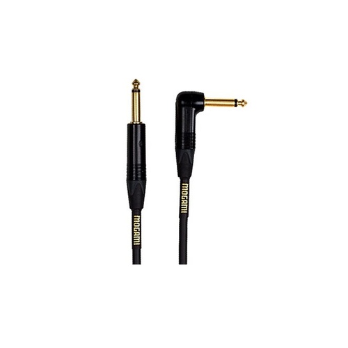 Mogami 18 INCH GOLD PEDAL CABLE RIGHT ANGLE-STRAIGHT ANGLE