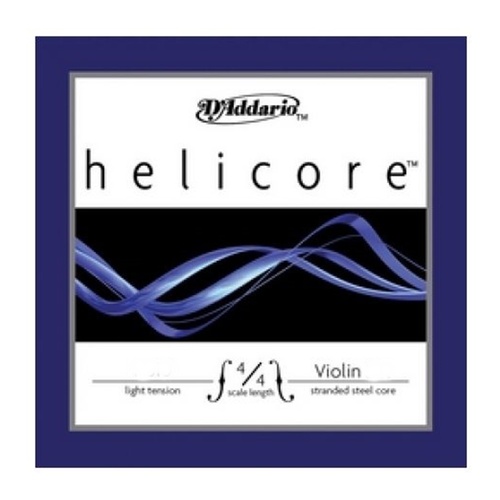 D'Addario Helicore Violin Single D String, 4/4 Scale, Light Tension