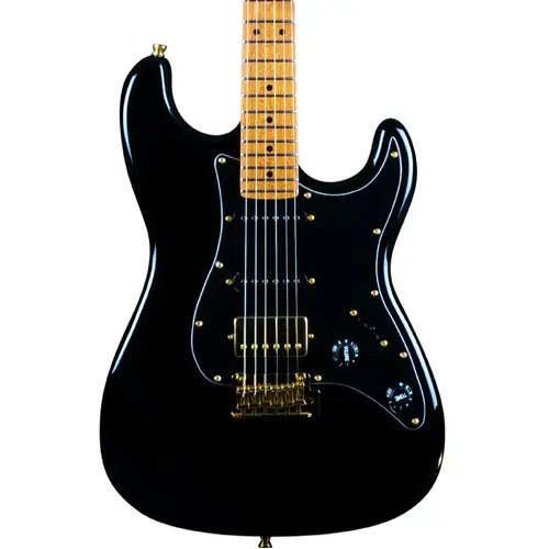 JET JS-400-BK-G HSS Electric Guitar - Black with Gold Hardware