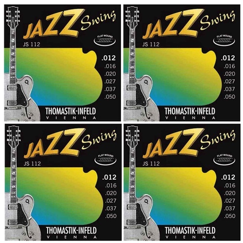 Thomastik-Infeld Jazz Swing Flatwound Electric Guitar Strings 12 - 50  4 Sets