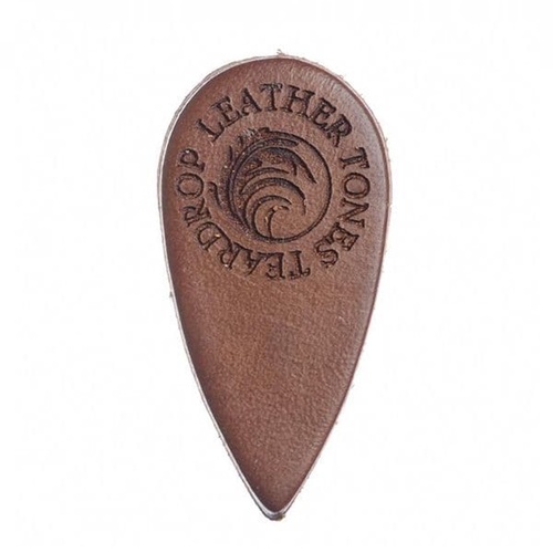 Leather Tones Teardrop Whiskey Leather  Pick - 1 x  Ukulele Pick