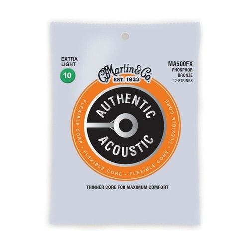 Martin Authentic Flexible Core 12-String Guitar Strings MA500FX