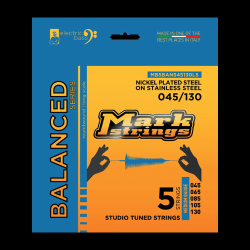 Markbass Balanced Nickel on Stainless Steel 5 - String Bass Strings 45 - 130