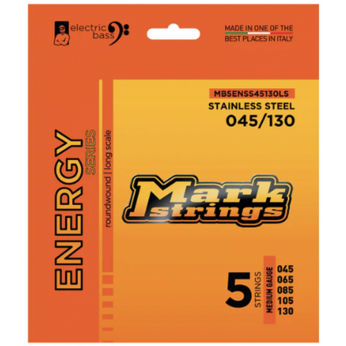 Markbass Energy Stainless Steel Bass Strings 5 String 45 - 130