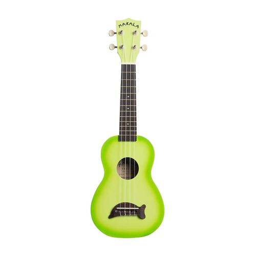 Kala Makala Dolphin Series Sporano Ukulele Greenburst Gloss with Bag