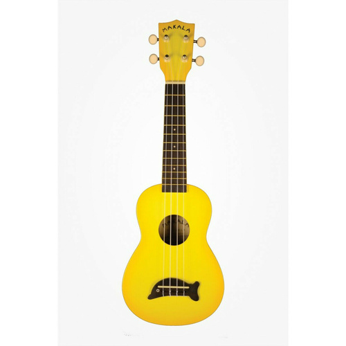 Kala Makala Dolphin Series Sporano Ukulele Solid Yellow Gloss with Bag