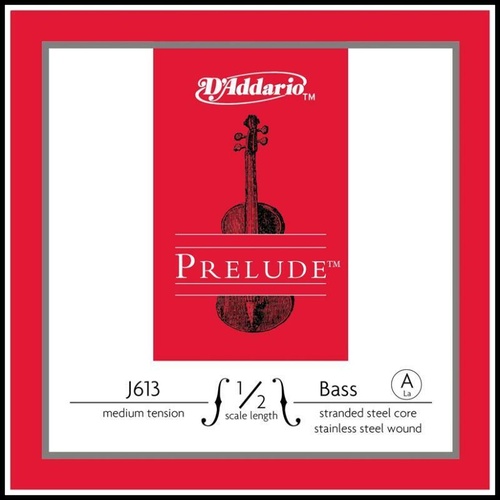 D'Addario Prelude Bass Single A  String, 1/2 Scale, Medium Tension J613