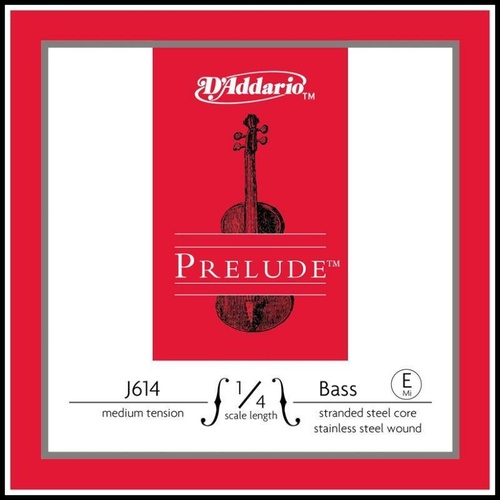 D'Addario Prelude Bass Single E String, 1/4 Scale, Medium Tension J614