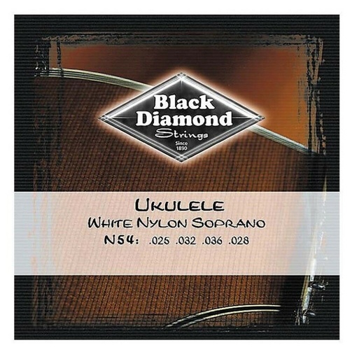 Black Diamond N54 White Nylon Soprano Ukulele Strings Uke String Set Made in USA