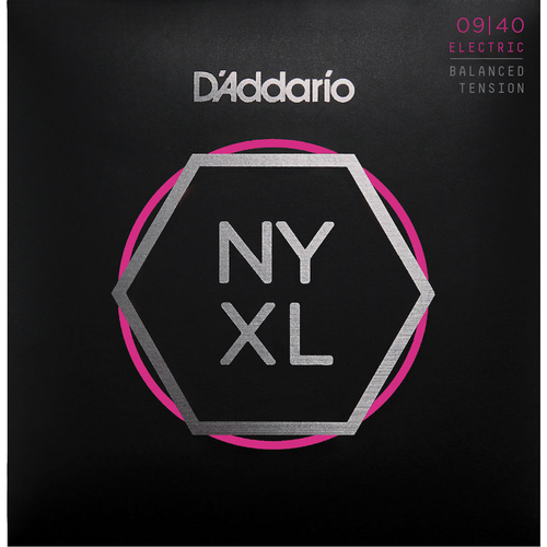 D'Addario NYXL0940BT Nickel Wound Electric Guitar Strings, Balanced Tension Super Light, 09-40