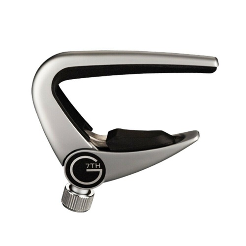 G7th Newport 6 String Guitar Capo For Acoustic or Electric guitars - SILVER