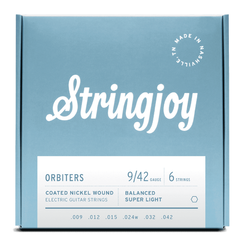 Stringjoy Orbiters | Balanced (9-42) Coated Nickel Wound Electric Guitar Strings