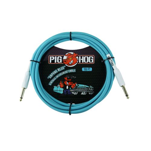 Pig Hog Daphne Blue Instrument Cable, 10ft