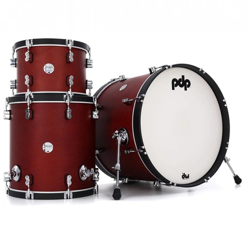 PDP Concept Classic 3-piece Drum Kit - Shell Pack - Ox Blood w/Ebony Stain Hoops