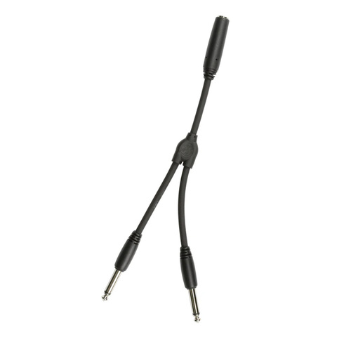 Pig Hog 6″ Y Cable, Mono 1/4″(M)-Dual Mono 1/4″(F)