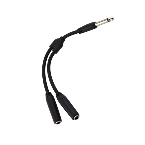 Pig Hog 6″ Y Cable, Mono 1/4″(M)-Dual Mono 1/4″(F)